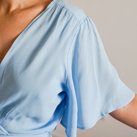 Public Desire Blue Wrap Dress - Picture 7 of 13